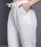 Women trousers pants white