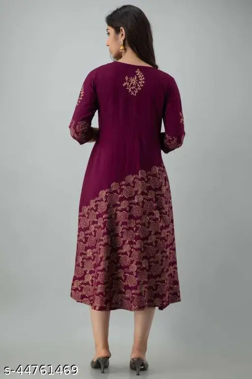 Trendy Long Flared Anarkali Kurta for Women and Girls