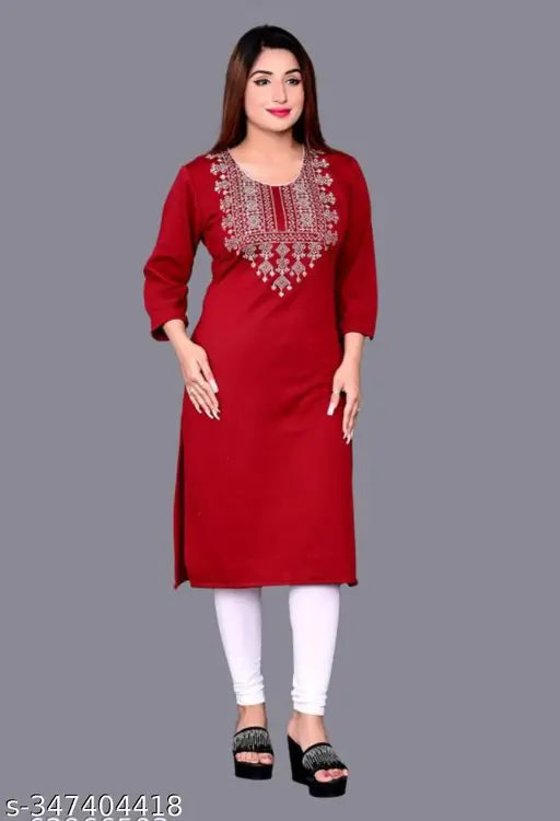 Woolen Kurtis winter kurte flee e kurtis desingner kurtis regular use kurtis faishnable kurti aari work kurti emboridery desingner kurtis