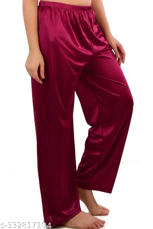 Women's silky soft Regular Fit Satin Pyjama