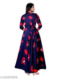 Women Stylish Rayon Printed Kurti and Gown