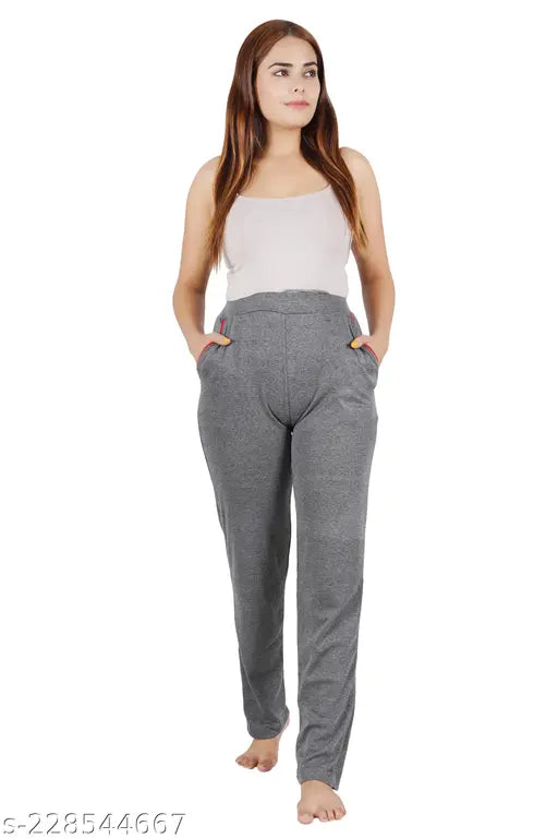 RILO Women's Hosiery Cotton Lower Track Pant Pyjama With Both Sides Pocket