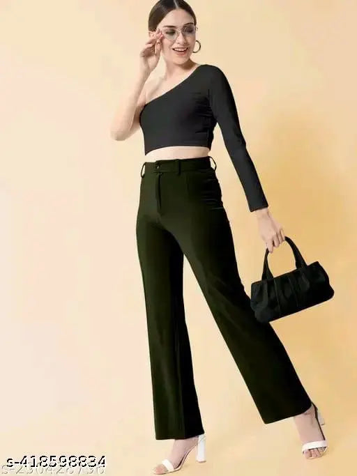 Girl women black trousers