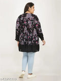 Veldress Black Floral Print Round Neck Top