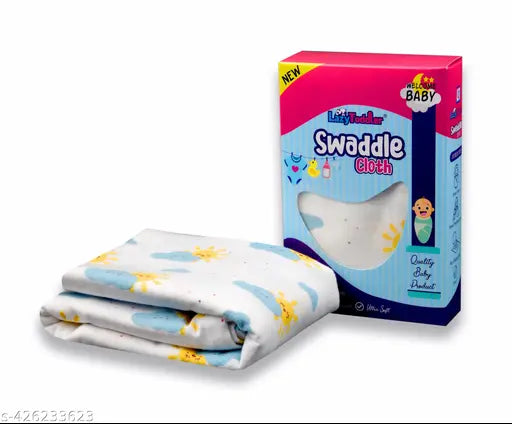 Extra Soft Flannel swaddle blanket 100cm X 100cm Single PCE - Pack of 1 (Sun)