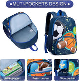 Polyester 26 L School Backpack With Pencil School Bag Class 1 to 8 Daypack(BK_Blue_Vollyball_24)