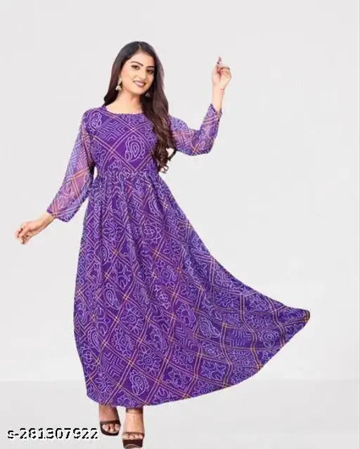 NEW BANDHNI KURTI BLUE