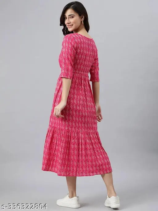 Jeniffer Cotton Kurti Pink Color