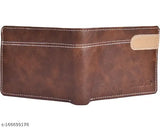 Men Brown Artificial Leather Wallet - Regular Size (5 Card Slots)