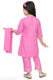 #Girls Kurta & Pyjama Set Kurta Dress Girls Ethnic Dress Cotton Kurta & Pyjama Dress Set (Pack of 1