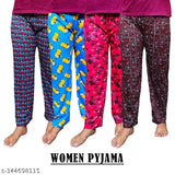 women pyjamas and lounge pants (Pack of 4, Multicolor)