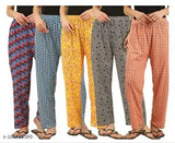 absolute trends Women`s Cotton Print Pajama / Nightwear / Bottom , Lounge Wear , Multicolored Pajama / Print , Design and Color May Different