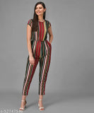 Vivient Women Multicolour Stripe Casual Jumpsuits