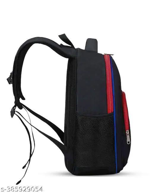 Polyester 26 L School Backpack With Pencil School Bag Class 1 to 8 Daypack (BK_Black_Ball_24_B)