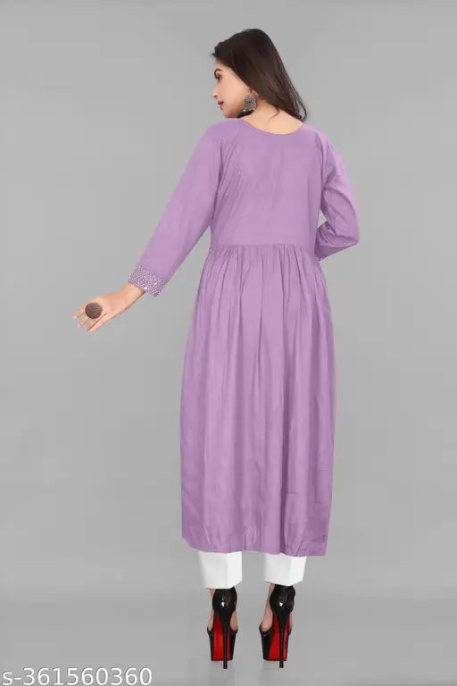 Women Anarkalim Viscose Rayon Kurti