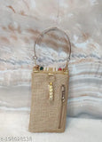 TRENDY MOBILE SLING WITH HANDLE LONG CHAIN AND SAREE CLIP