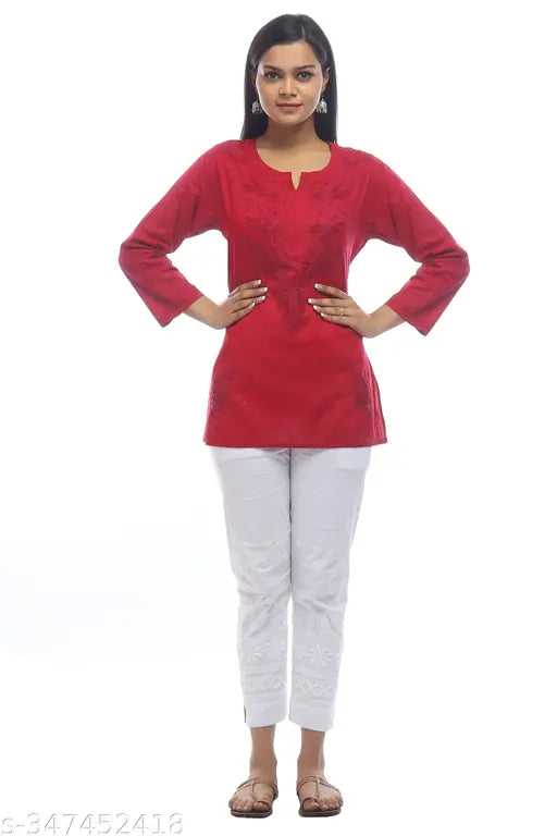 cotton kashmiri short kurti self