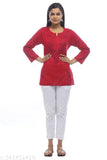 cotton kashmiri short kurti self