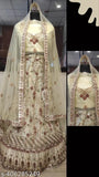 Gopinath Enterprise Attractive Cream Lehenga Choli With Dupatta And Blouse Set