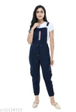 Stylish Graceful Classy Elegant Fancy Women Trending Stylish Latest Fashionable Full Length Striped Fabulous Navy Jumpsuits S-28, M-30, L-32 & XL-34