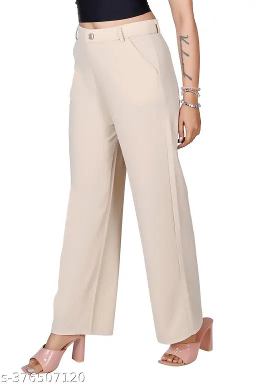 Comfortable women formal trousers side pocket