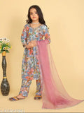 girls fancy kurta set with dupatta