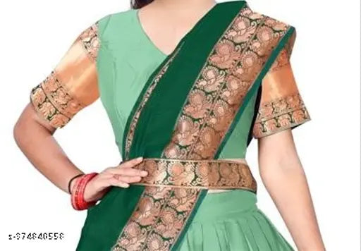 South indian traditional Flared Bridal lehenga Choli For Girls.