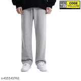 Men's and Women Super Combed Cotton Rich Slim Fit Trackpants Grey Pack of 1