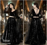 #Fancy Black Traditional Womens Lehenga Choli | Black Lehenga for Evening Events | Womens Wedding wear Lehenga Choli | Black Festive Wear Lehenga For Womens |