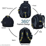 Myron Large 45 L Laptop Backpack Unisex Heavy Duty Durable Class 5th to 10th For School College Travel Waterproof (Black)