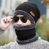 Latest Fashion Winter Woolen Caps with Scarf Set | Stretch Warm Snow Proof Winter Beanie Caps for Men