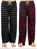 Women's Cotton Blend Pyjama, Lounge Wear Night Wear, Pajama Pack of 2