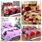 Disha Creations GALACE Combo of 4 double bed king size(90*90) bedsheets with 8 pillow covers