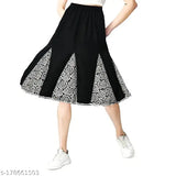 Designer fabulous rayon black skirt for women