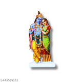 Laser Crafts Lord RadhaKrishna Showpieces & Collectibles Idol for Home decor and Car Dashboard Accessory Medium Size Acrylic Material