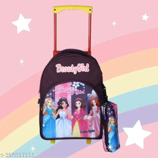 Indian Riders Beauty Girl School Kids Trolley Bag - 16 Inches- School Bag Trolley Bag Waterproof Trolley (Multicolor, 25 L)