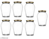 Somil Glass Jars with Lids Airtight Kitchen Container/Bottle Set for Storage - 1000ML , Pack of 10_A118