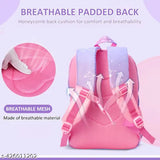 Durable School Backpack for Girls - Purple Gradient Design for Ages 6-12