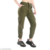 New Trend Look Pants Insta Cargo Trousers Ankle Fit Workout Gym Running Track Joggers Casual Ladies Formal Lower