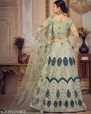 Jesani Creation Aliya Letest Trendy Design Ari Work Embridered Free Size Lehenga Choli Up to 2XL With Unstitched Blouse Piss/Sleeve, And Dupatta/Designer Lehenga /Wedding Lehenga/banarasi lehenga.