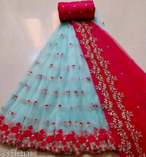 NET LEHENGA WITH DUPPATA