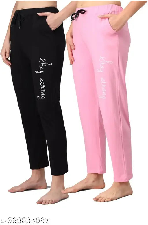 Women's printed Pyjama Cotton Night wear combo pack of 2