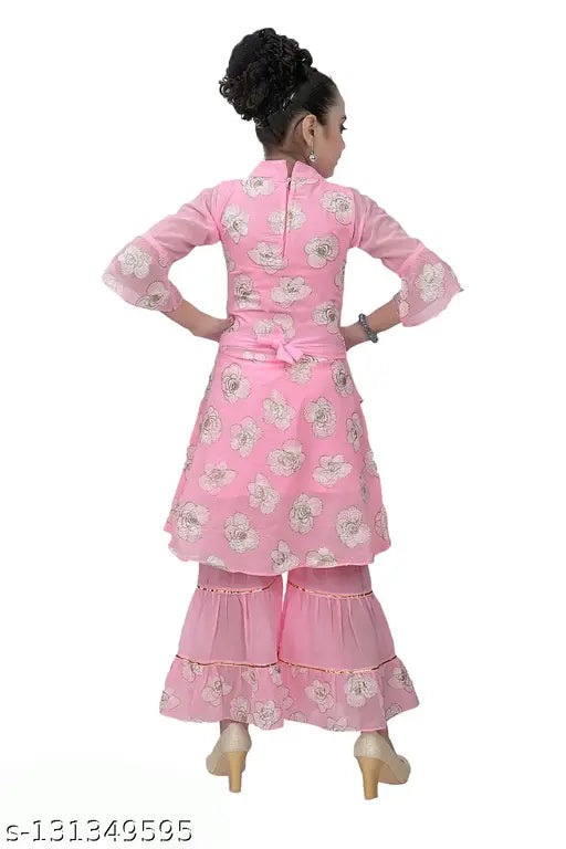 Premia Girls Festive Wear Kurta And Sharara set