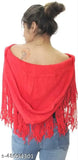 Stylish Wool Hoodie Short Poncho/Cape