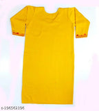 Trendy Woman Woolen Winter Kurti (Mustard)