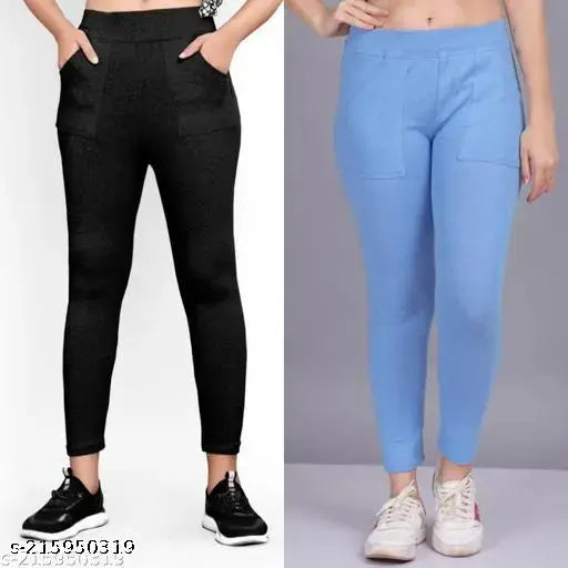 Trendy Pocket Jeggings(Pack of-2)