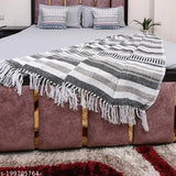 IQ INTERIOR QUOTIENT Leisure Mate Breathable Soft Cotton Throw for Sofa, Bed & Couch(Multi Color) 150cm x 125cm / 60 x 50 inch with Tassels