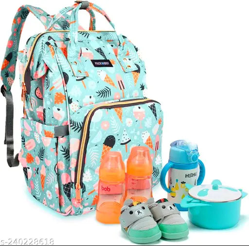 INSHA KIDS Diaper Backpack for Waterproof Nappy Bag Rucksack Maternity Backpack Bag_ LIGHT blue Unicorn Diaper Bag