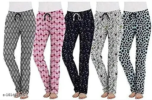 absolute trends Women`s Cotton Print Pajama / Nightwear / Bottom , Lounge Wear , Multicolored Pajama / Print , Design and Color May Different