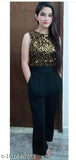 Sequence Party Wear Jumpsuit For Women & Girls (Gold)